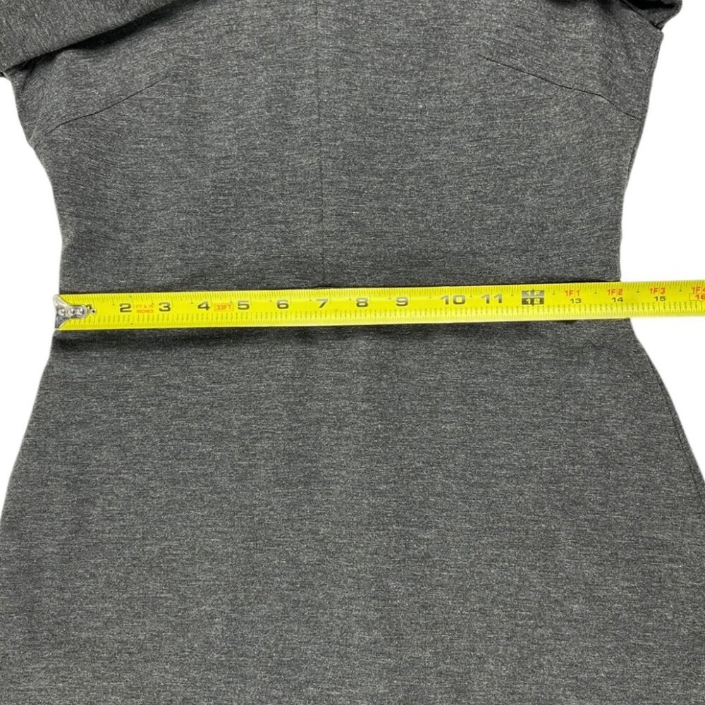 Tibi Mini Dress Charcoal Heather Gray 3/4 Sleeves Lined Size 4 Minimalist Chic - Picture 8 of 16